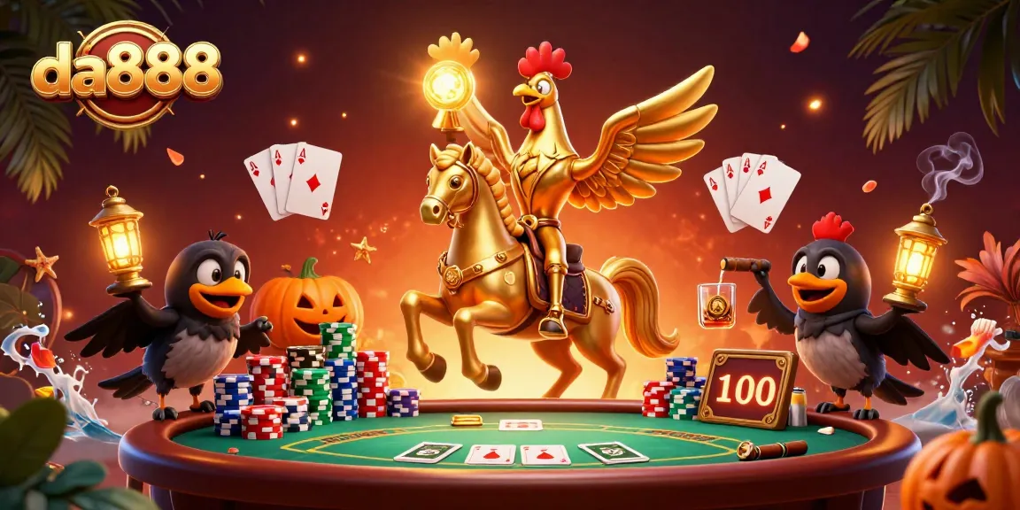 Experience the excitement of da888 casino with vibrant, engaging characters and rich gaming elements in a 3D illustration.