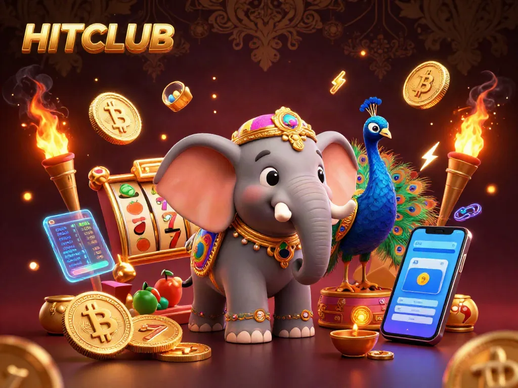 Engage in thrilling HITCLUB casino games featuring vibrant characters and dynamic elements.