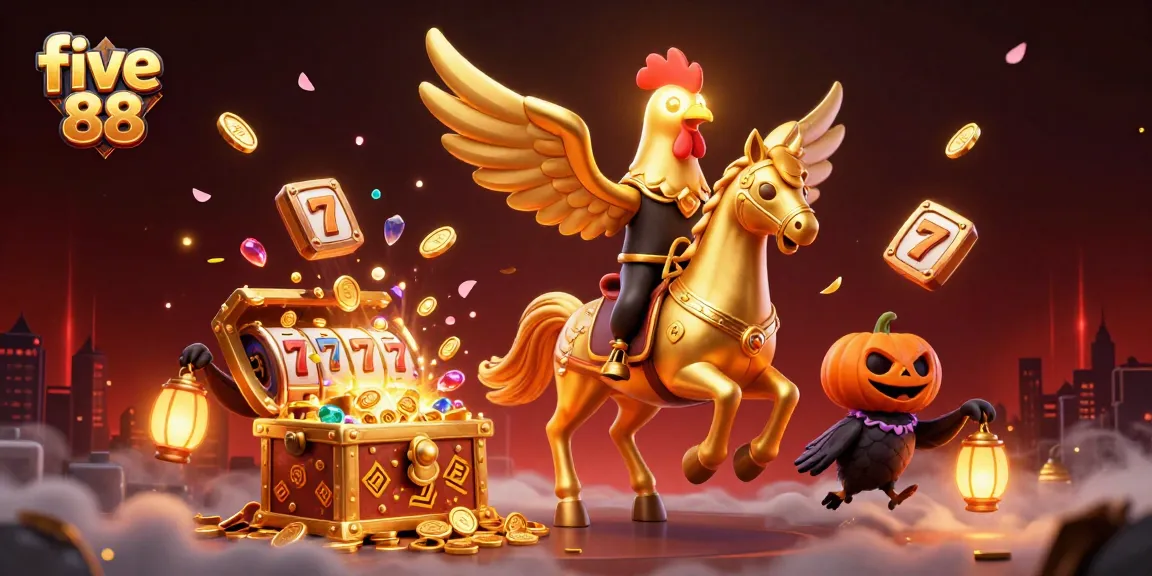 Engage with five 88's thrilling casino experience featuring a golden rooster and mystical elements.