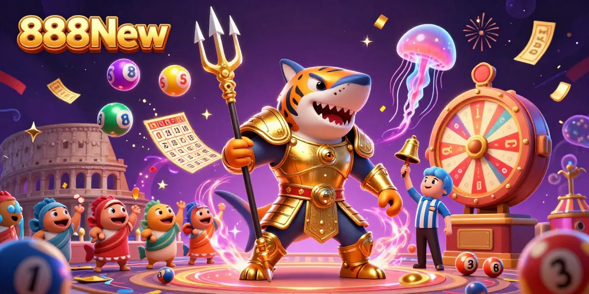 Experience thrilling gaming excitement with 888New’s dynamic casino scene featuring vibrant lottery elements.