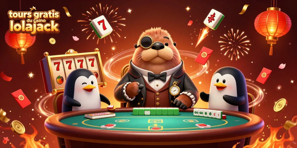 Experience the thrill with tours gratuits du casino lolajack, showcasing vibrant slot reels and playful characters.