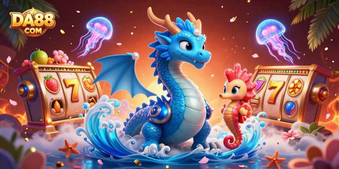 Experience DA88 COM excitement with vibrant slot symbols and a magical underwater scene.