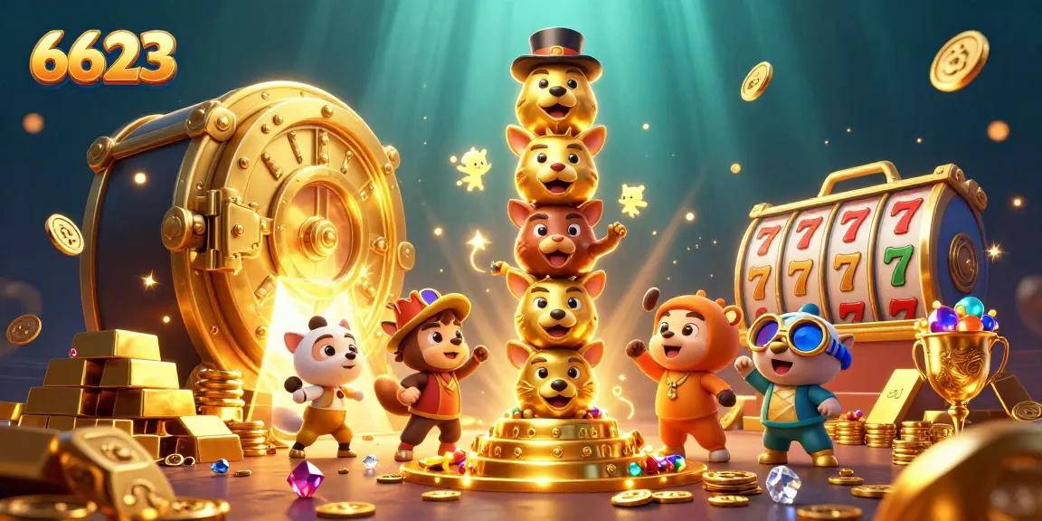 Experience the excitement of 6623 with vibrant symbols, treasures, and a lively totem scene.