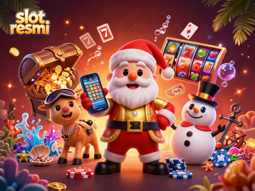Engage with slot resmi gaming in a fun, festive 3D casino with Santa and friends!
