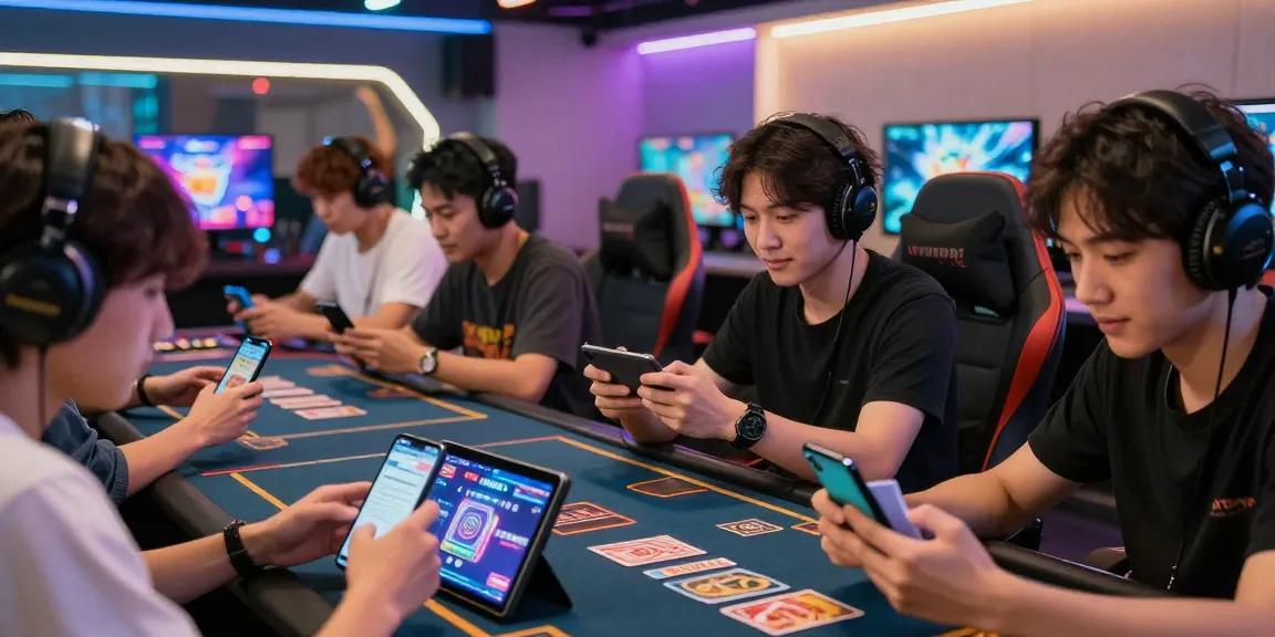 Players enjoying the 68gamebai online gaming experience in a vibrant gaming environment with exciting visuals.