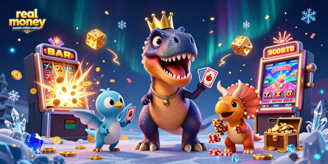 Engaging scene of characters embodying the spirit of a real money aussie online casino adventure with exciting gameplay elements.