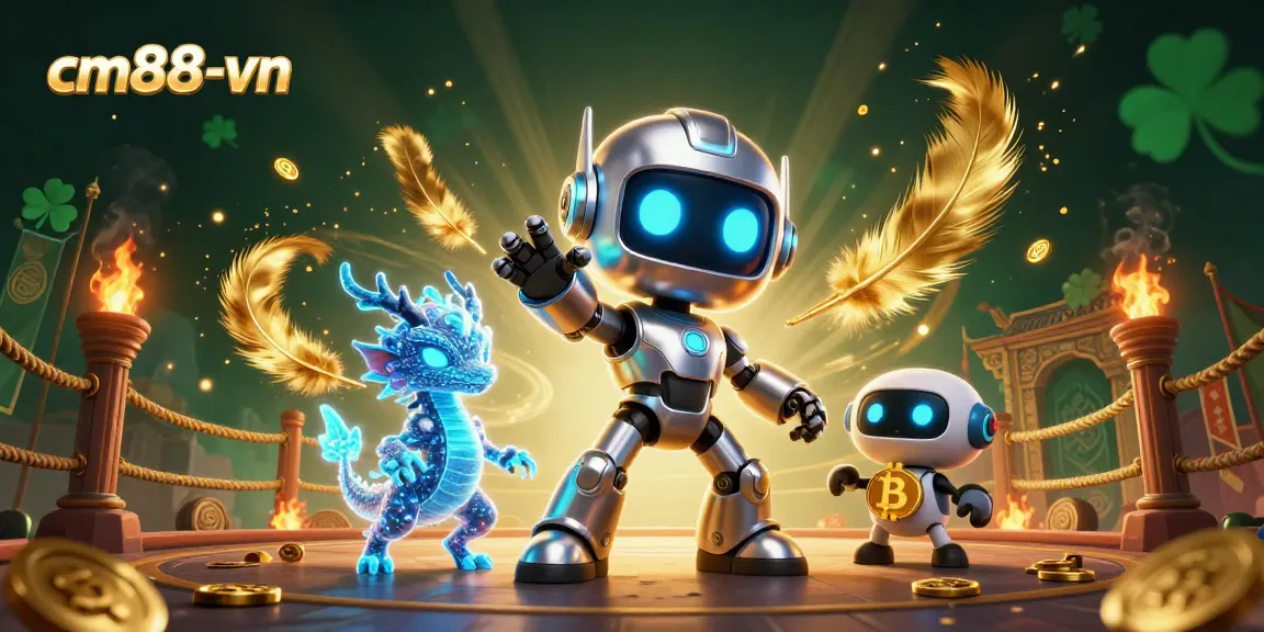 Experience thrilling gameplay at cm88-vn with a vibrant and dynamic casino illustration.