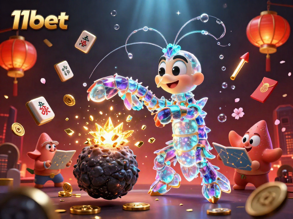 Experience thrilling entertainment with 11bet's dynamic online gaming scene featuring galactic characters.