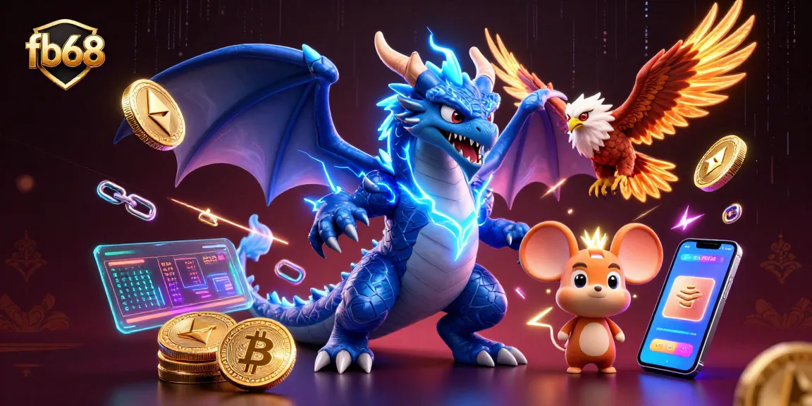 Experience thrilling gameplay with fb68, a vibrant 3D casino scene filled with animated characters.