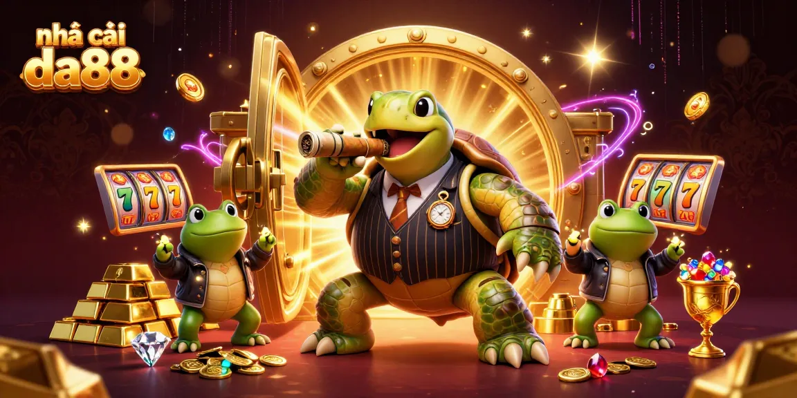 Engage in thrilling gaming excitement at nhà cái da88 with a vibrant 3D casino scene.