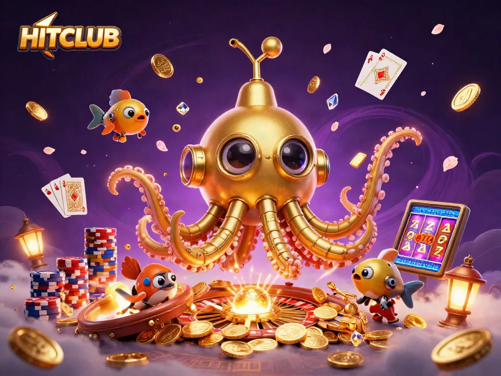 Immerse yourself in HITCLUB with this captivating scene of casino treasures and excitement.