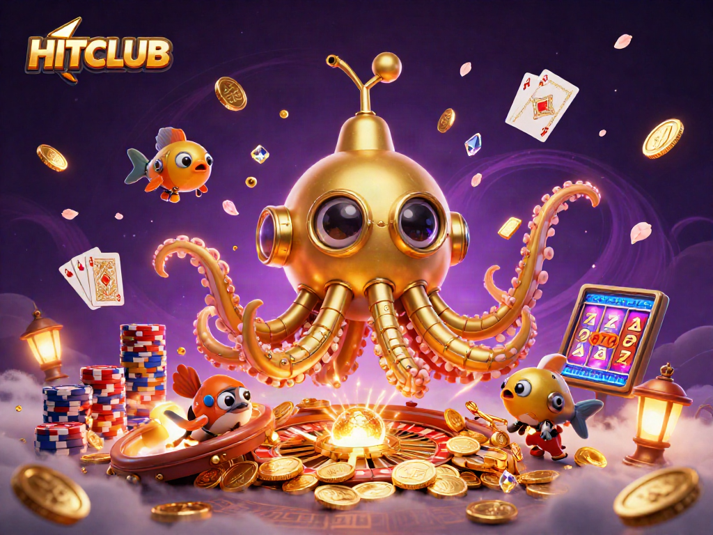 Immerse yourself in HITCLUB with this captivating scene of casino treasures and excitement.