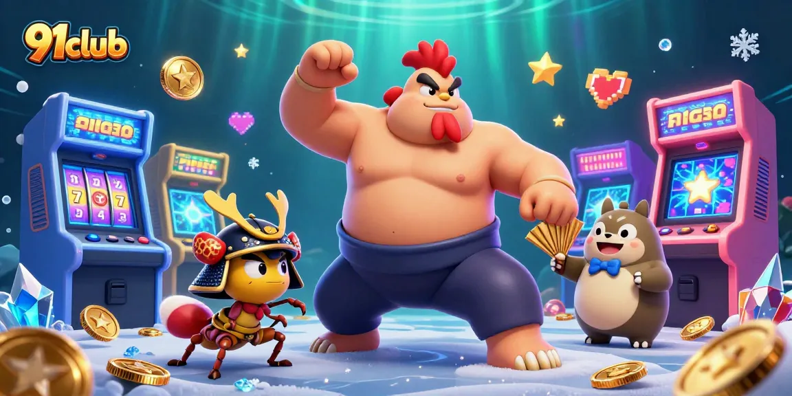 Engage in thrilling gameplay at 91club with vibrant casino elements and dynamic 3D characters.