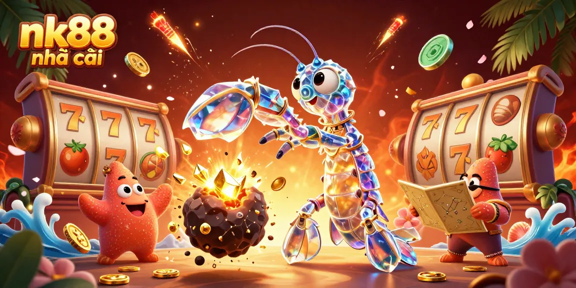 Explore exciting gameplay at nk88 nhà cái with vibrant scenes full of slots and dynamic characters.