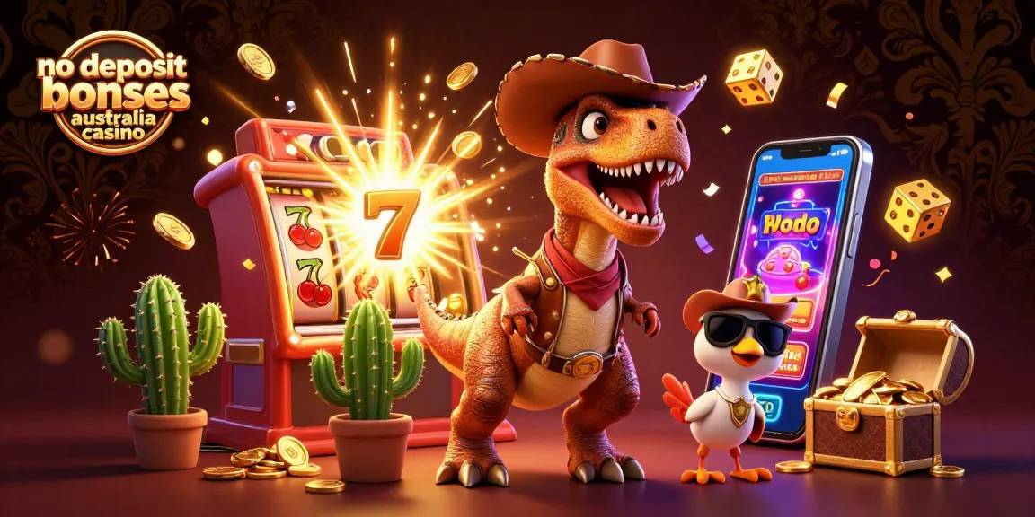 Engage with no deposit bonuses Australia casino in an exciting 3D scene featuring cartoon characters.