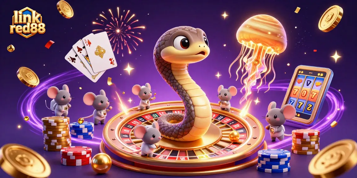 Experience thrilling action at link red88 with our dynamic immersive casino scene featuring fun characters.