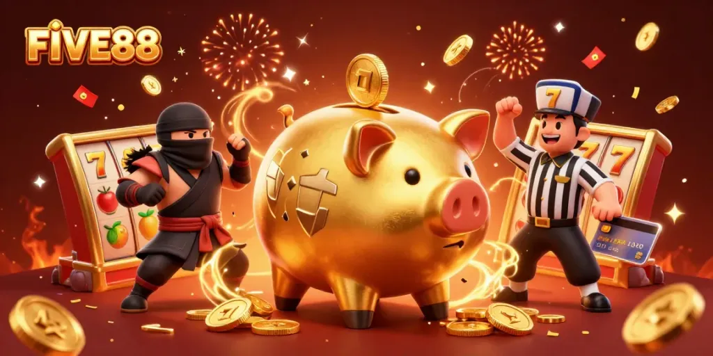 Experience dynamic gaming adventures in FIVE88's vibrant casino realm with thrilling slot action.