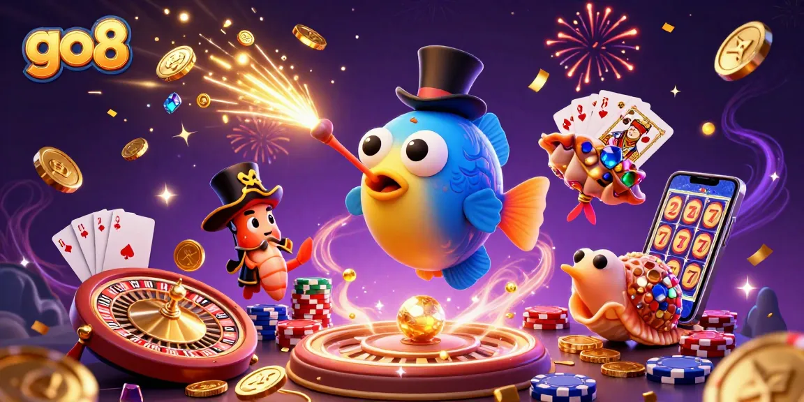 Go8 brings thrilling casino adventures with 3D characters engaging in exciting game elements.