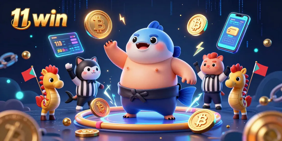 Experience 11 win excitement with a 3D fugu battling in a crypto-themed underwater casino.