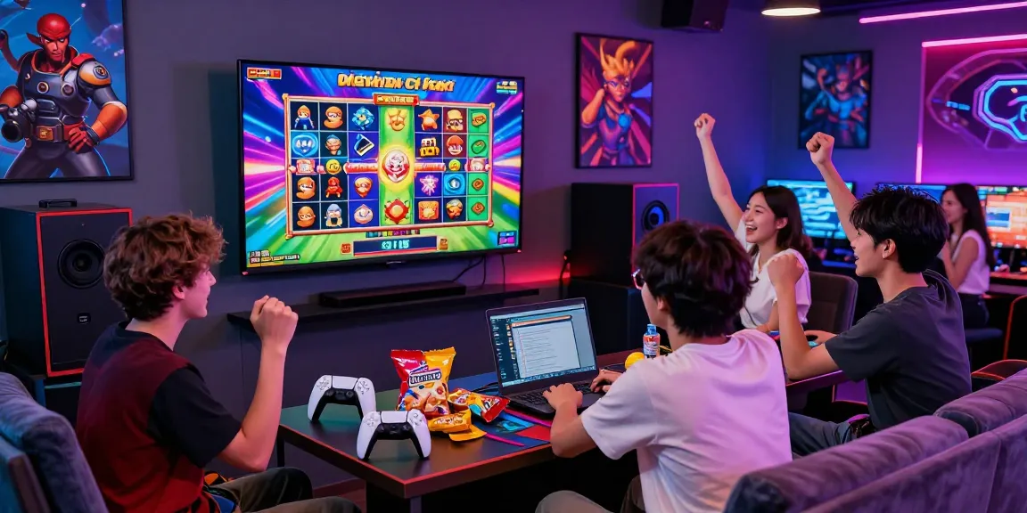 Pengalaman bermain slot gacor yang seru dengan pemain bersemangat di ruang permainan modern